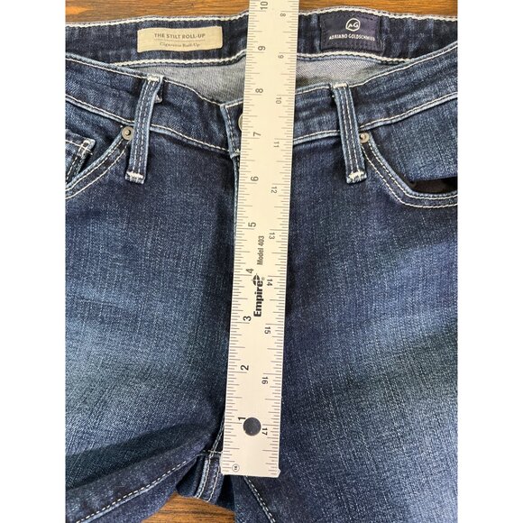 AG Adriano Goldschmied the Stilt Cigarette crop roll up jeans size 28 denim - Picture 6 of 7